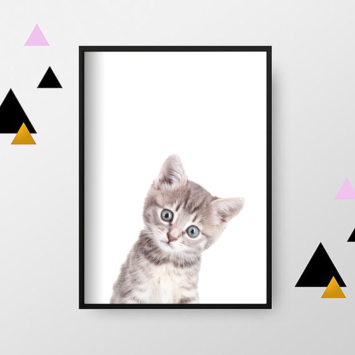 Kitten Print Baby Kitten Nursery Decor Baby Animal Kids Etsy