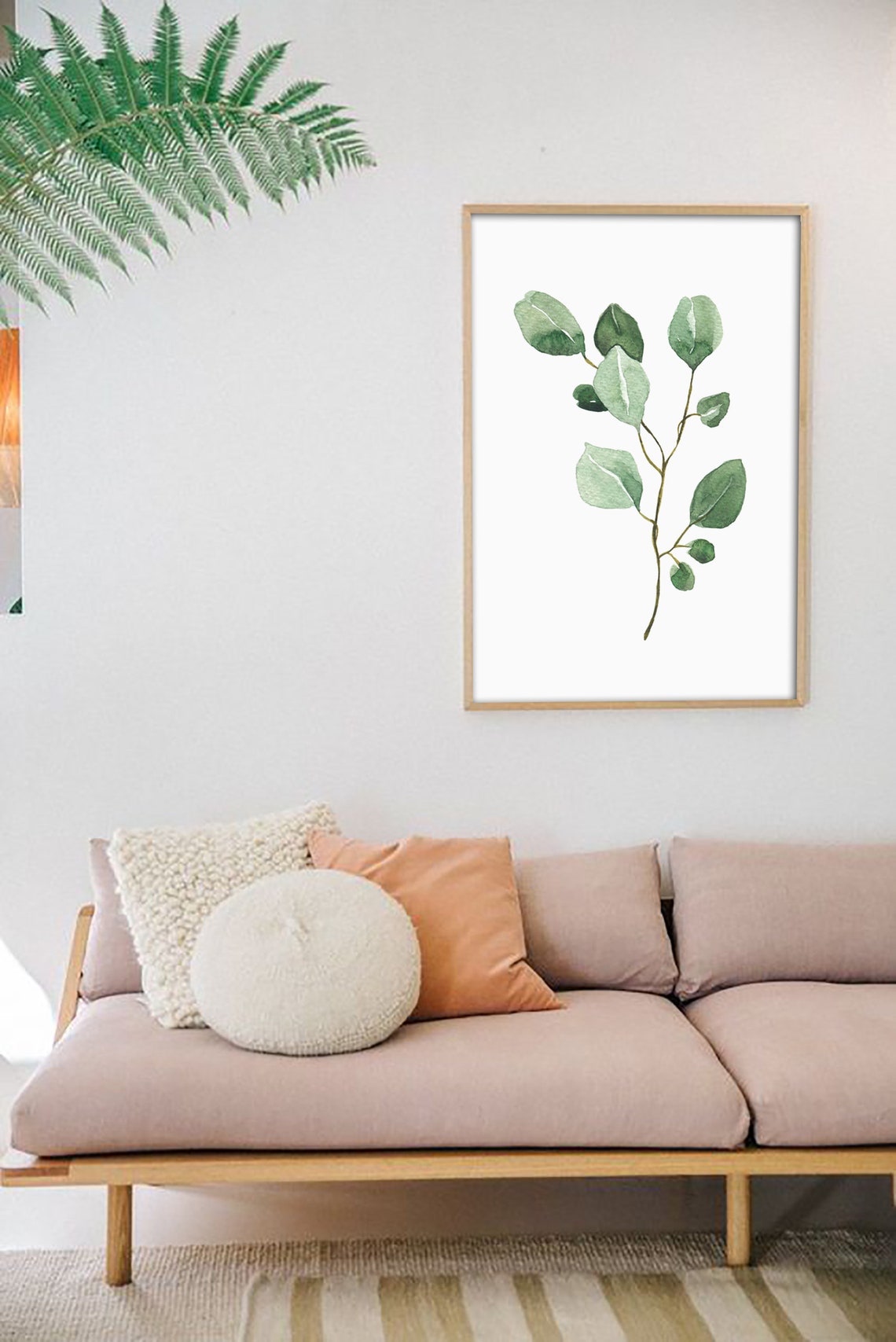 Set of 3 Botanical Print Set, Botanical Wall Art, Greenery Branches and ...