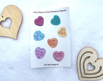 Conversation Heart Stickers for those hard conversations