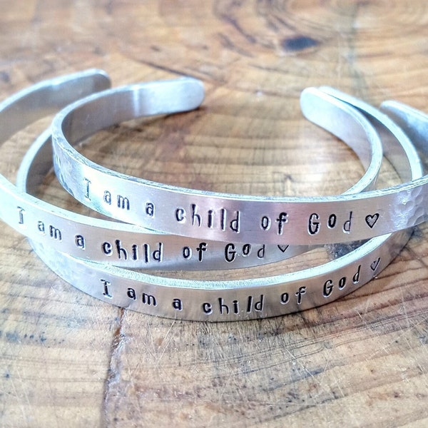 Child of God Bracelet, Hammered Texture, Silver, Worship lyrics
