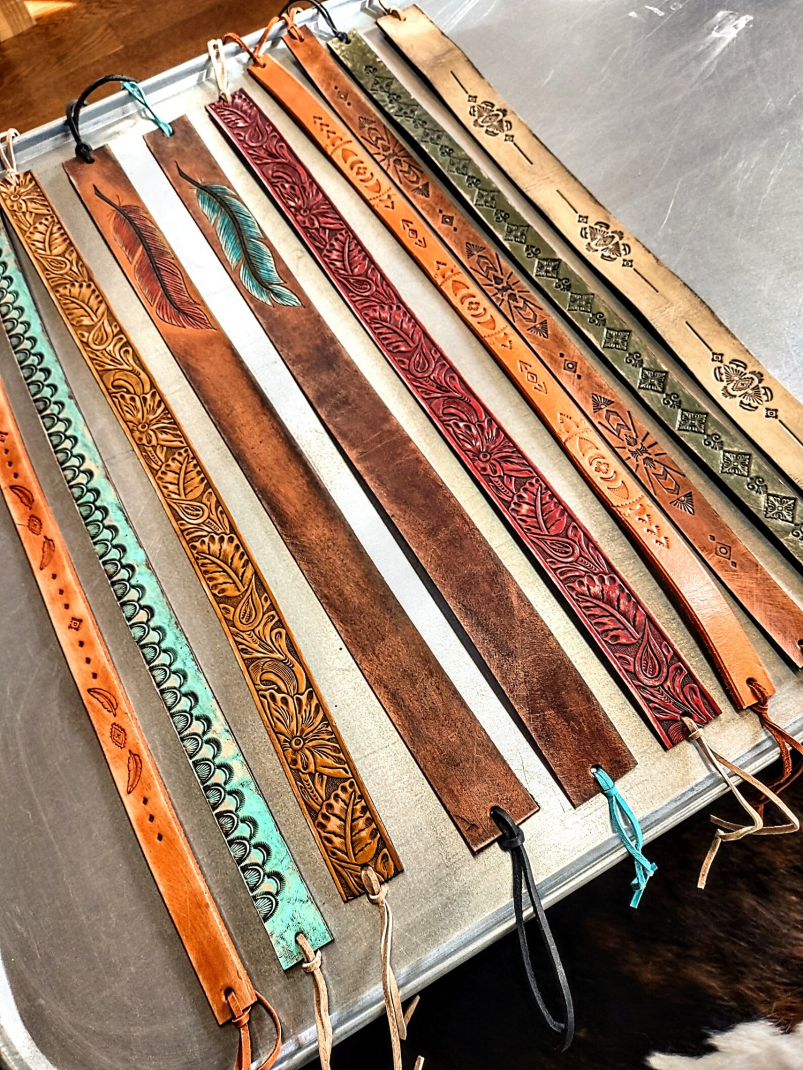 Hand Tooled Leather Hat Bands for Felt Hats Cowgirl and Etsy