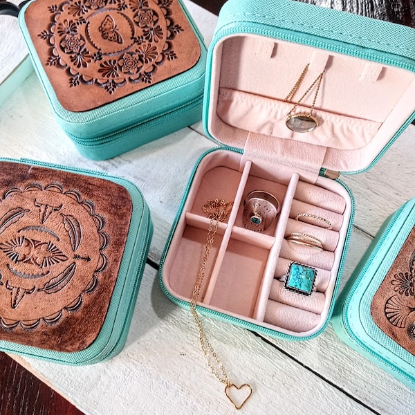 Leather Jewelry Box Etsy