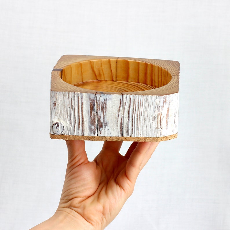 Jewellery wood tray, Wabi-sabi salvaged wood tray, Wood desk organizer, Jewelry organizer, Makeup dish, Wood bedside tray, Gift for her image 7