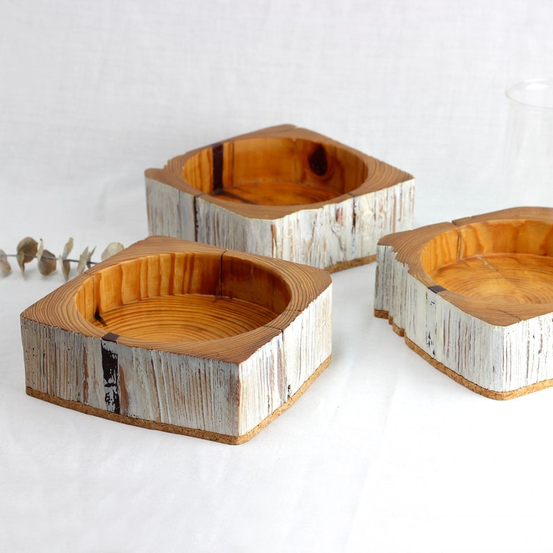 Jewellery wood tray, Wabi-sabi salvaged wood tray, Wood desk organizer, Jewelry organizer, Makeup dish, Wood bedside tray, Gift for her image 2