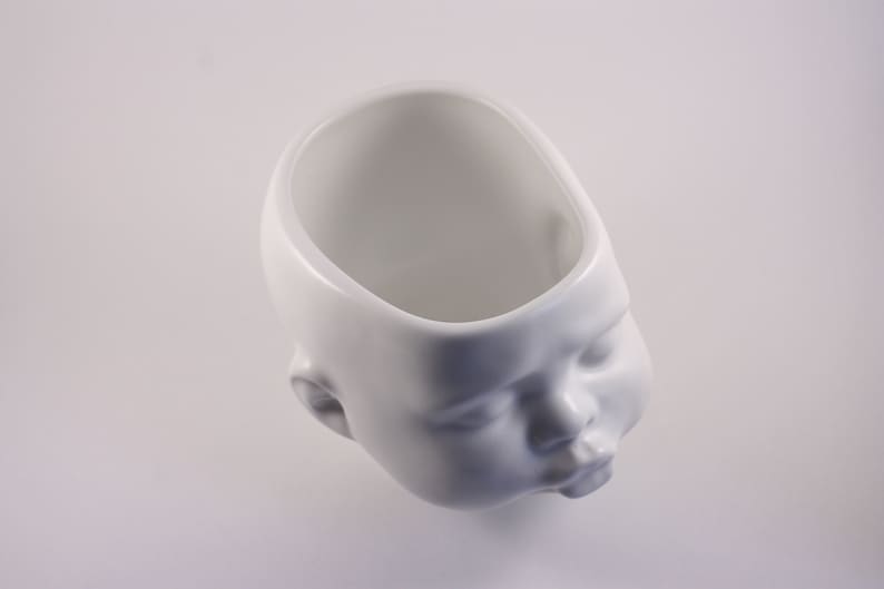 Plant pot Doll head planter office decor Salon decor Succulent Planter Best friend gift Head planter Unique Plant Pot Cache pot