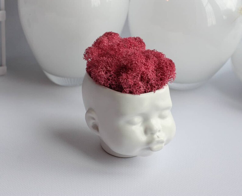 Plant pot Doll head planter office decor Salon decor Succulent Planter Best friend gift Head planter Unique Plant Pot Cache pot
