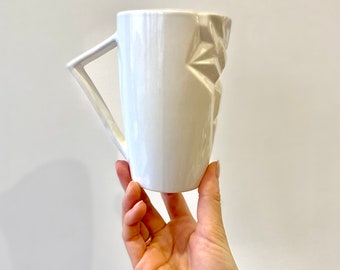 Taza de porcelana - Taza geométrica - Cerámica ucraniana - Taza de porcelana - Cerámica moderna - Taza de café - Taza geométrica - Taza de té - Regalo de compañero de trabajo