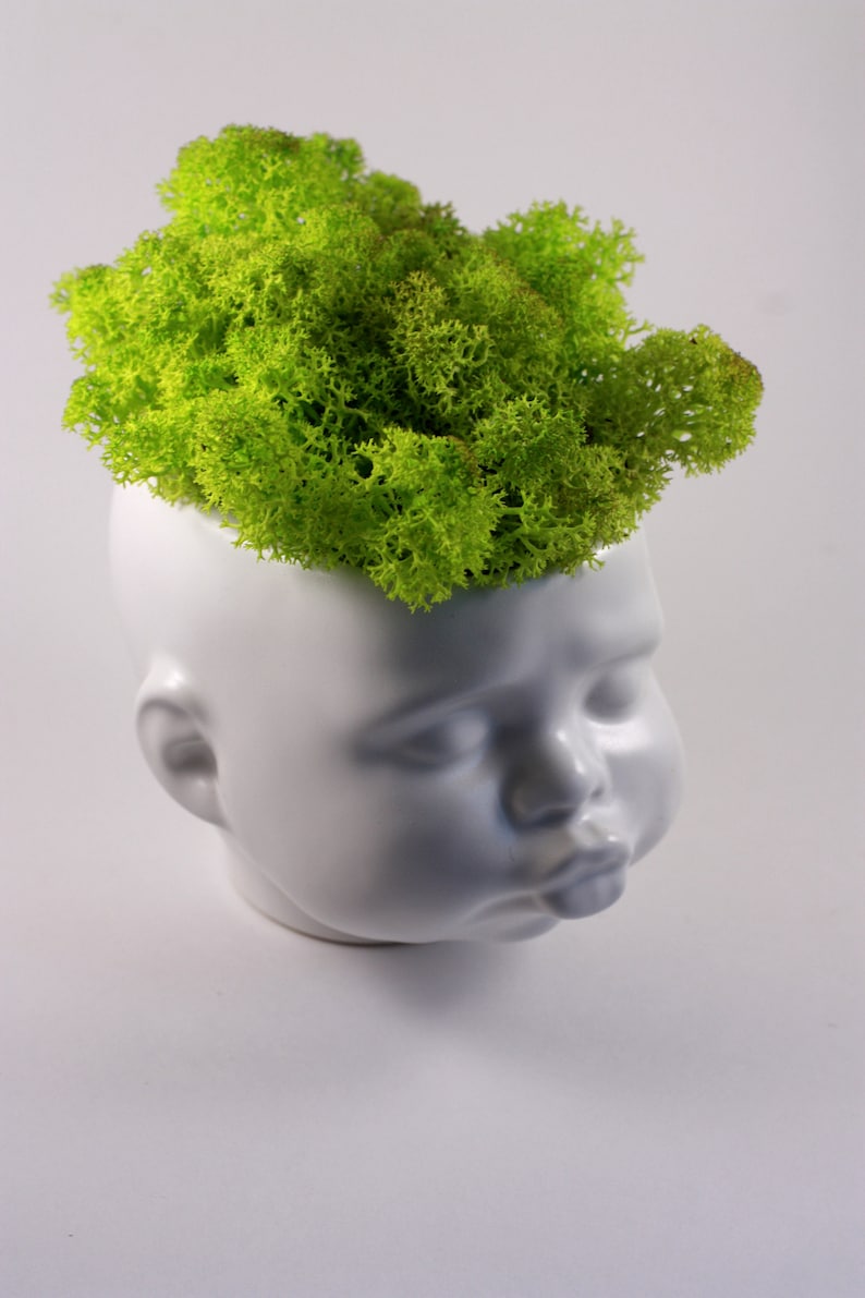 Plant pot Doll head planter office decor Salon decor Succulent Planter Best friend gift Head planter Unique Plant Pot Cache pot