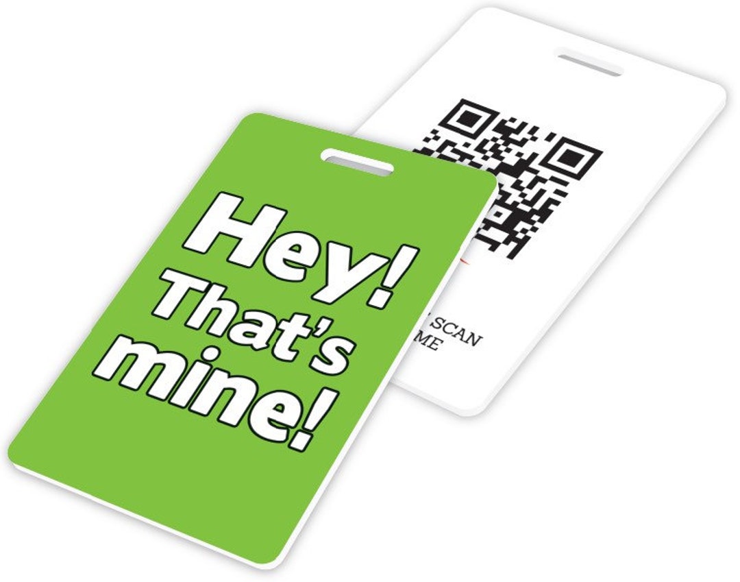 Personal Smart Luggage Tag hey That's Mine in Bright Etsy