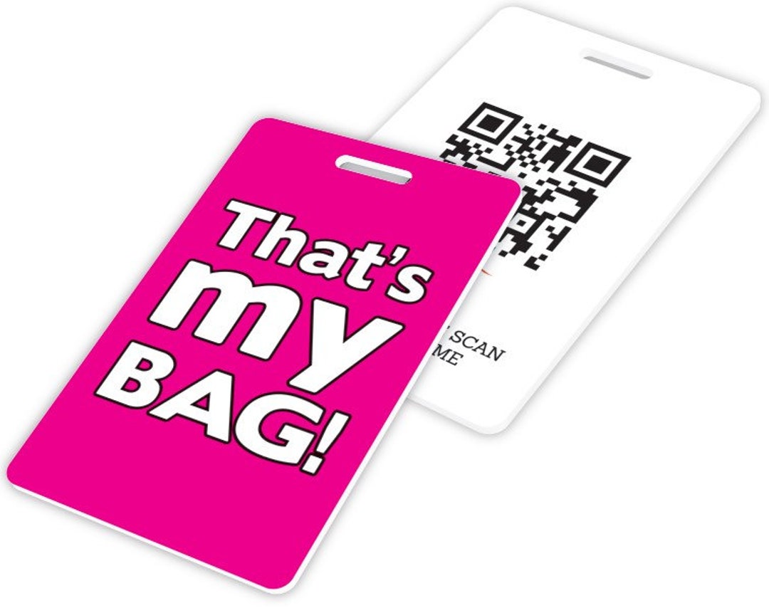 Personal Smart Luggage Tag that's My Bag in Pink Etsy