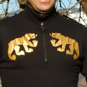 Face-to-Face Bernese Bears (Military Turtleneck Long Sleeve Shirt /SWISS-MADE
