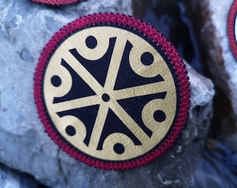 PERUN SYMBOL (linen patch)  Ø 6.6 cm / 2.6 in