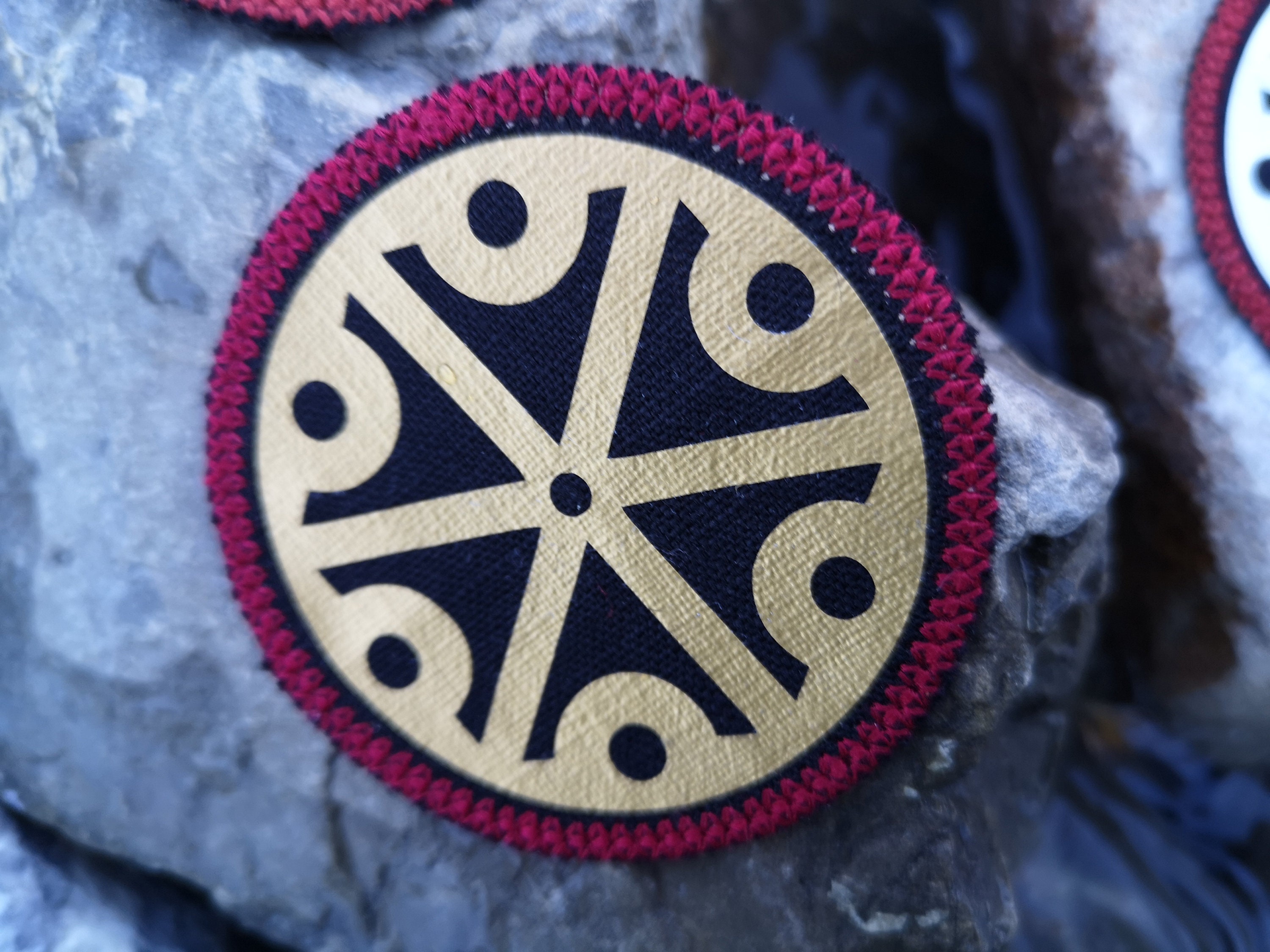 PERUN SYMBOL (linen patch)  Ø 6.6 cm / 2.6 in