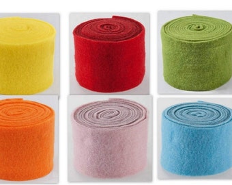 100/% Wollfilz 32 Farben 25 cm lang 25mm breit Filzstreifen 3mm dick