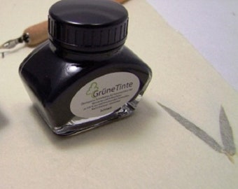 GRÜNE TINTE, Colux Tinte in schwarz, 30ml, auch für Kolbenfüller (1lt/430,00)