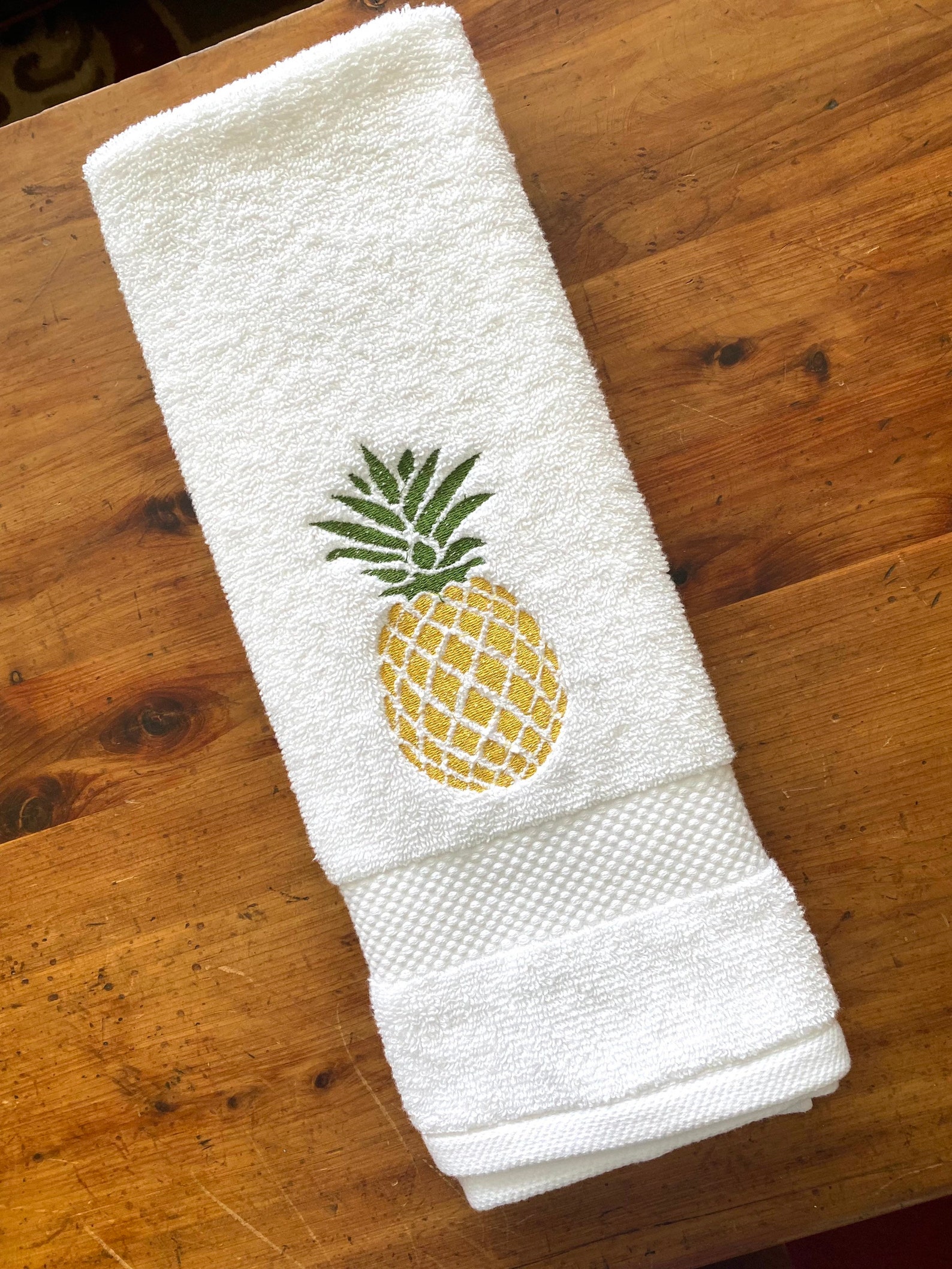 Pineapple Hand Towel Etsy