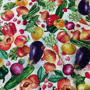 Veggies & Fruits, table napkin, cloth napkin, fabric napkin, table dinner napkin, fabric dinner napkin, cloth dinner napkin, Napkins