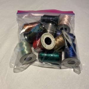NEW in Plastic 10 Embroidery Thread Assortment,  threads, embroidery thread, classic thread,  Thread