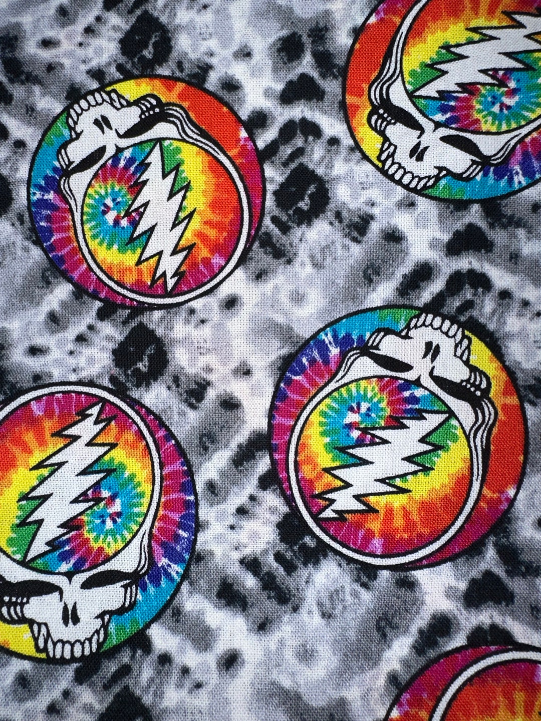Grateful Dead Fabric ONLY Fabric Remnant Scrap Fabric Left Etsy