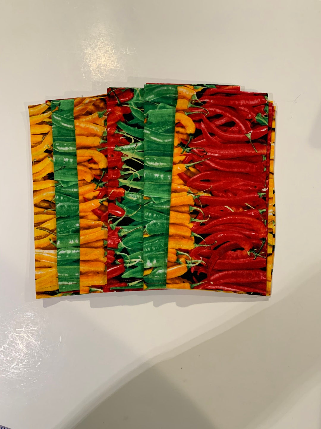 Peppers, Cloth Napkins, Fabric Napkins, Cloth Dinner Napkins, Fabric