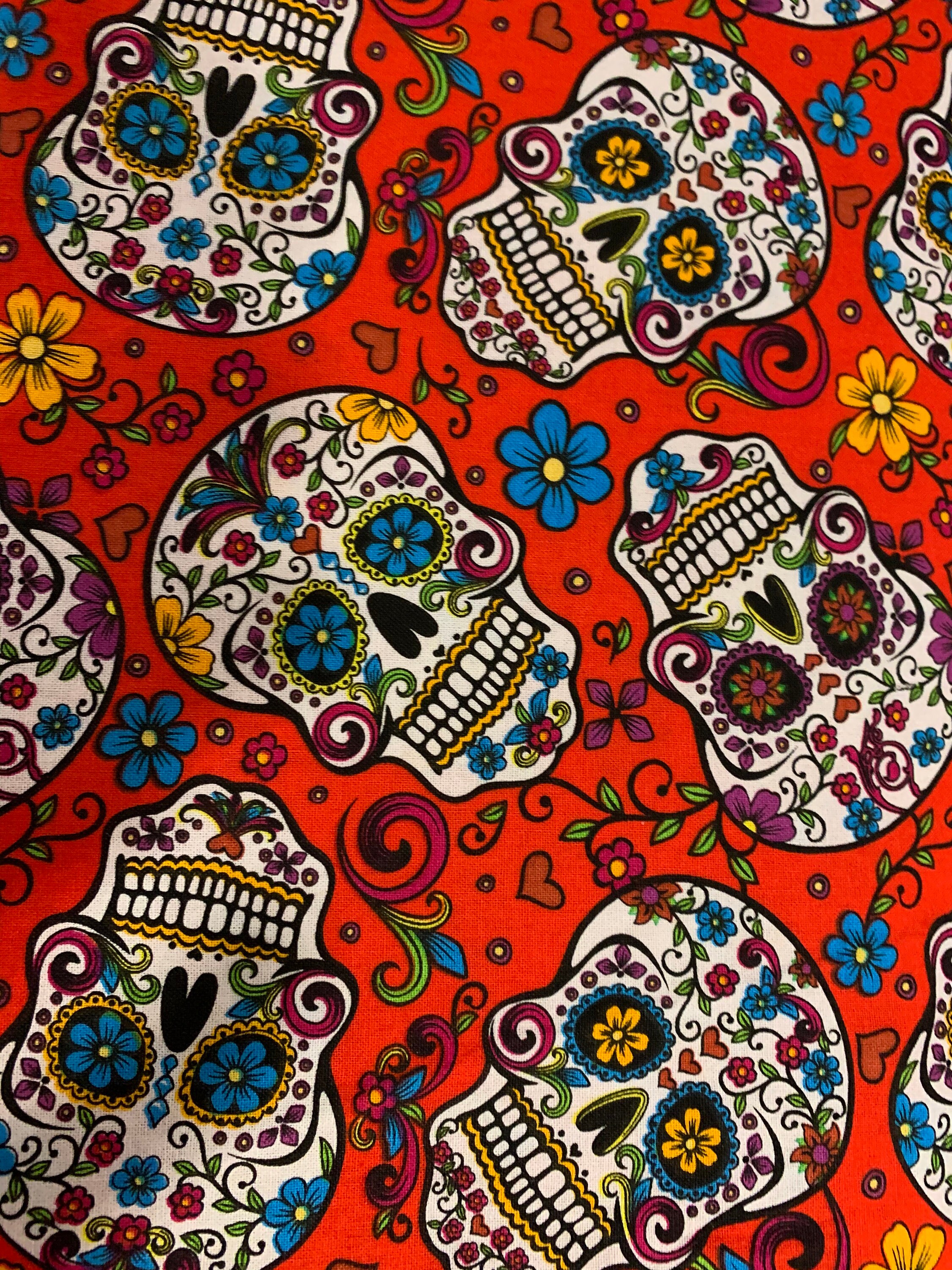 Red Sugar Skulls cloth napkins fabric napkin cloth dinner Etsy 日本