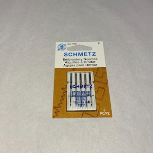 Embroidery Machine Needles, New In Pkg, Schmetz, Sz 75/11, Machine Embroidery Supplies, Machine Embroidery Needles
