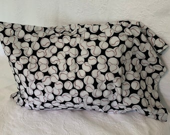 Baseball Softball Queen Pillowcase, Handmade Pillowcases, Baseball Pillowcases, softball pillowcases, Kids pillowcases, cotton pillowcases,