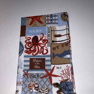 Down By Sea, Reusable napkin, dinner napkin, table napkin, cloth napkin, fabric napkin, cloth dinner napkin, fabric dinner napkin, napkins