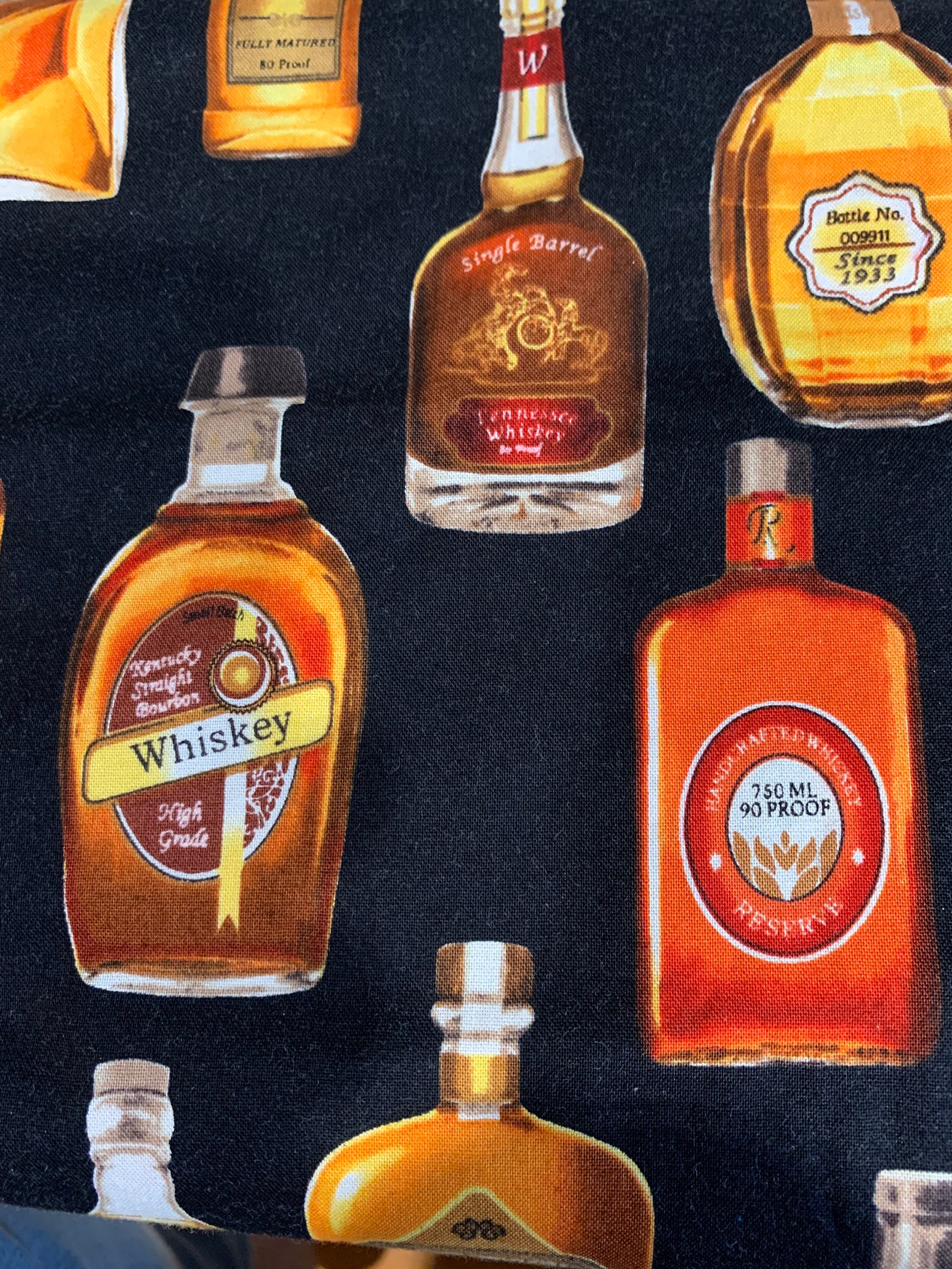 Whiskey Bourbon Cloth Dinner Napkins Fabric dinner Napkins Etsy