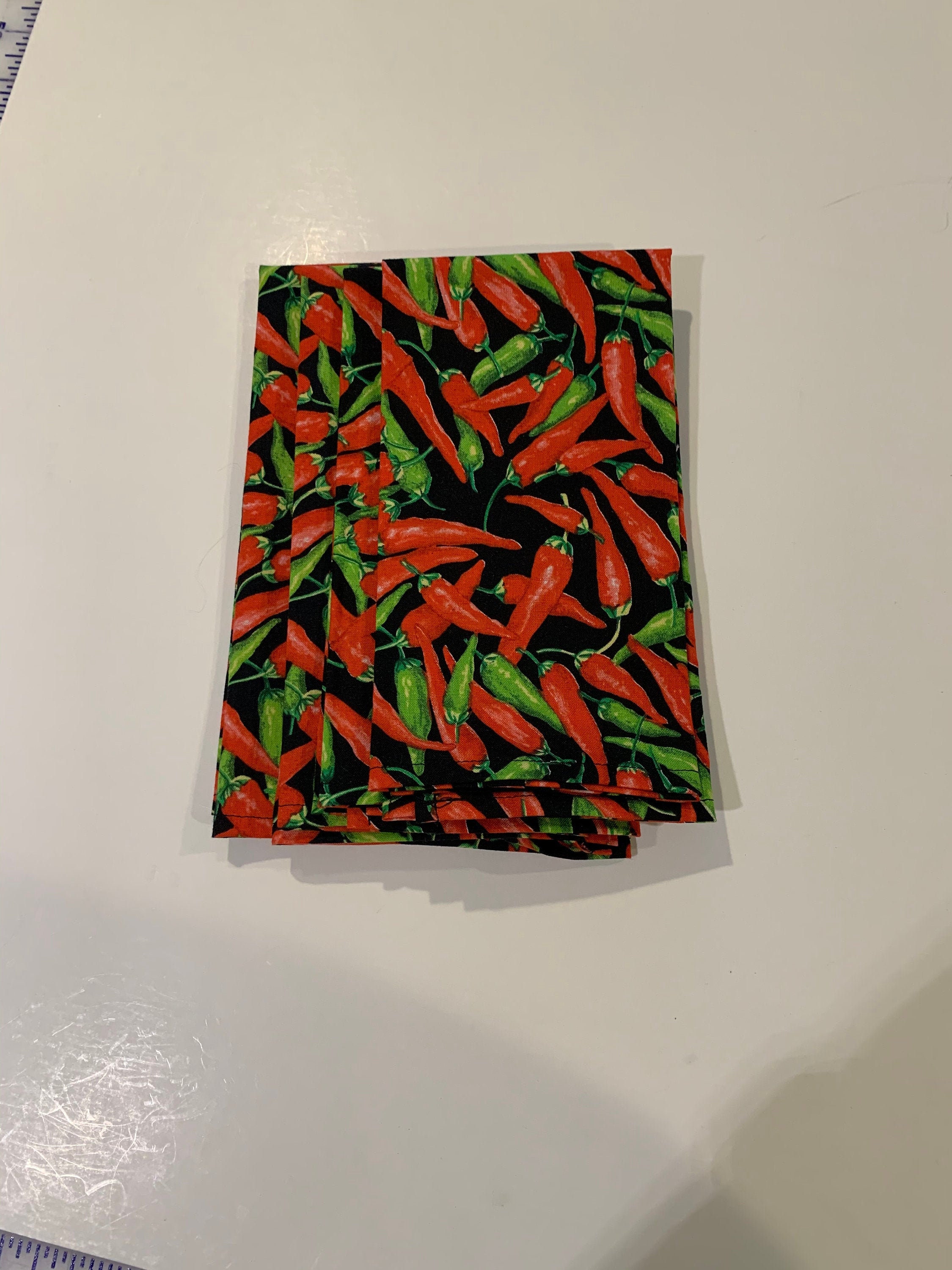 Chili Peppers Napkins Reusable Napkin Dinner Napkins Etsy