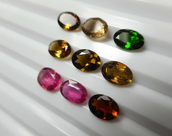 Multi Tourmaline 5x7 mm / Oval / faceted / high quality / African Origin / good for jewelry making