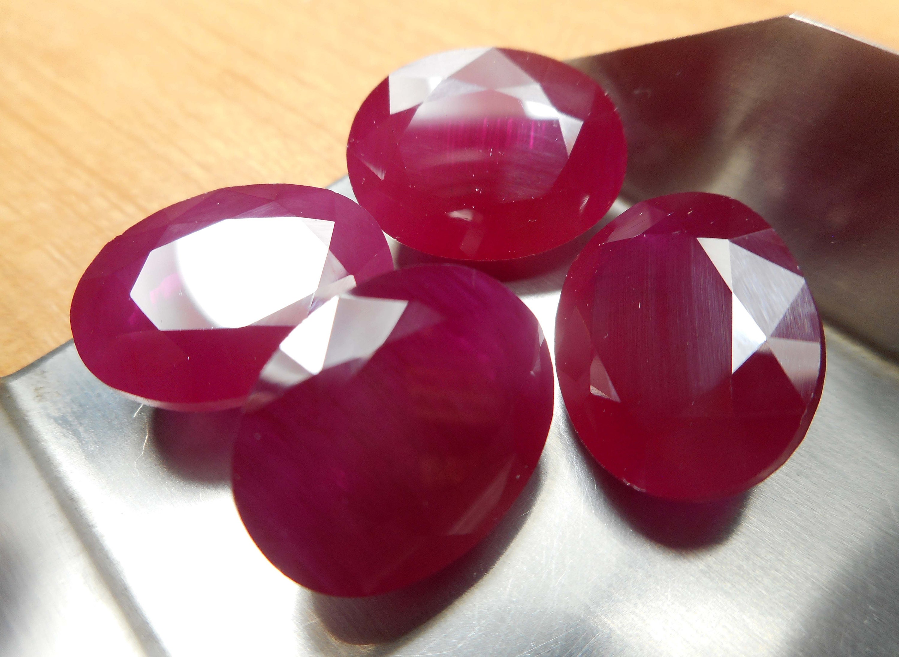 Lab Created Ruby / Opaque Oval / 12x16 MM / Oval / Faceted / Etsy UK