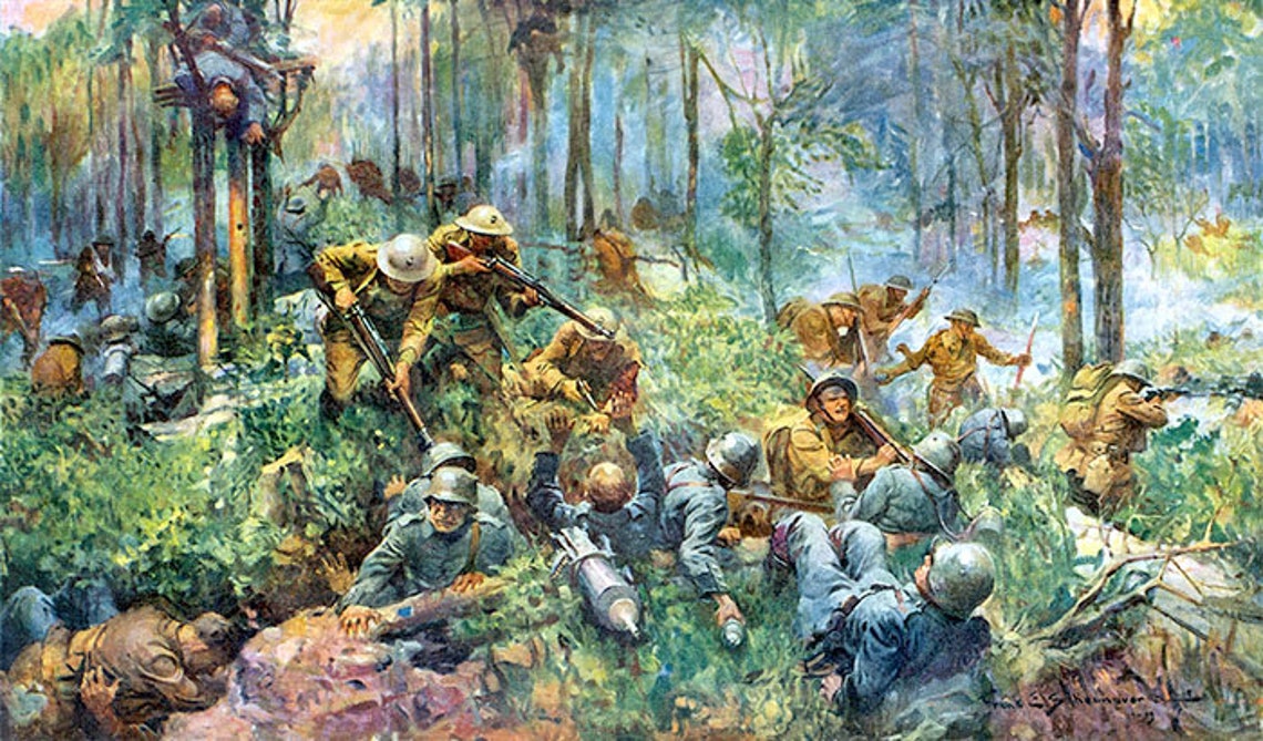 Printable Wall Art 1919 World War 1 WW1 Belleau Wood Battle Etsy