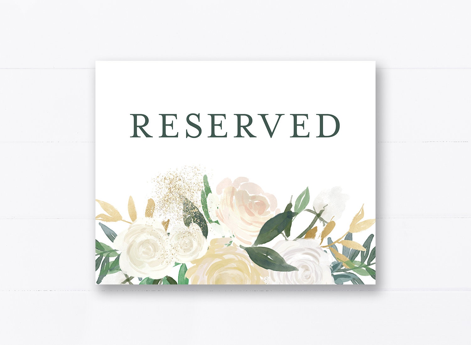 Reserved Printable Sign Instant Download Floral Reserved | Etsy