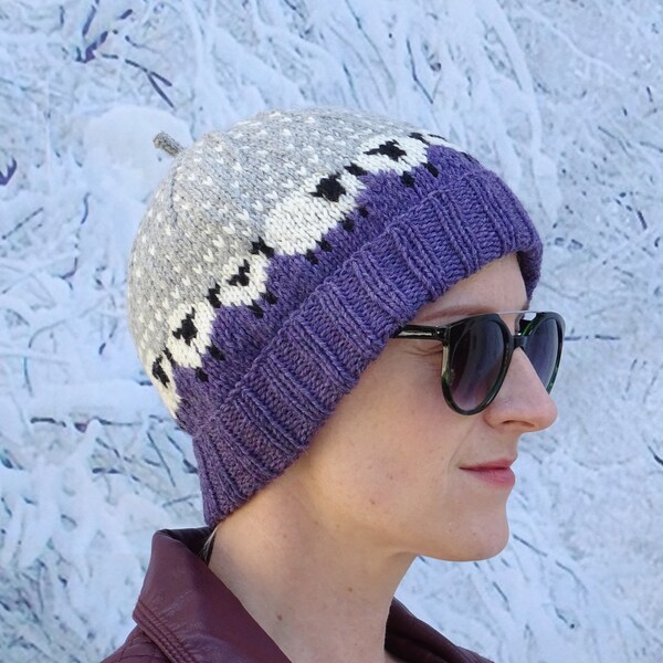Hand Knit Unisex Sheep Toque - the famous "Baa-ble" Hat