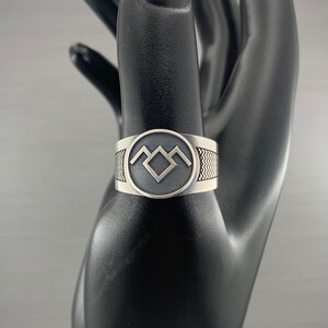 Sterling silver Twin Peaks ring (design by Brent Isaac) Most sizes available. Please specify size when ordering.