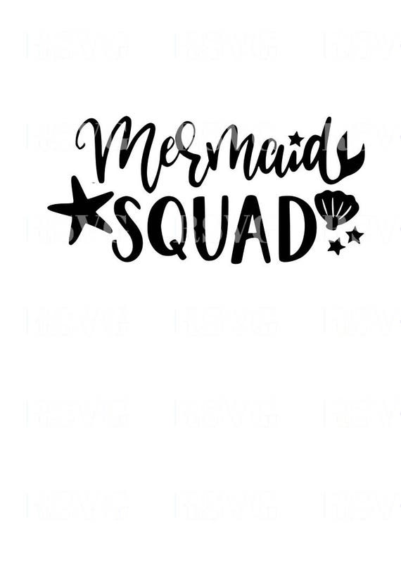 Download Mermaid Squad SVG Cut file Mermaid SVG Silhouette Cut File ...