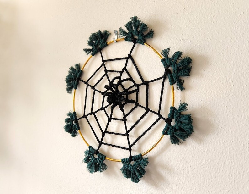 Macrame Spider Pattern Spiderweb Macrame Wall Hanging - Etsy