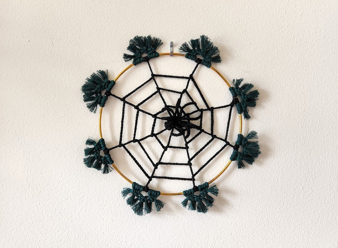 Macrame Spider Pattern Spiderweb Macrame Wall Hanging - Etsy