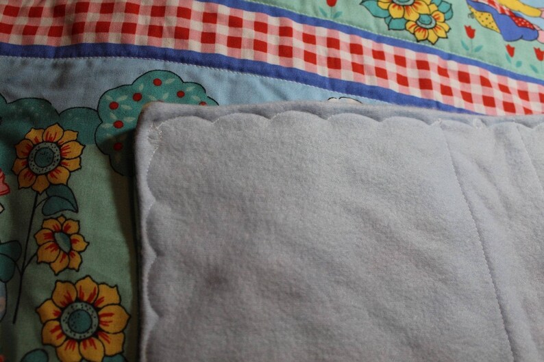 Handmade Infant Quilt 44 x 64 Farm Animals and fleece backing
