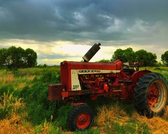 Farmall Tractor Afdrukbare Download Stockfoto Rustieke Americana
