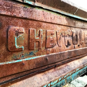 Chevrolet Farm Truck Tailgate Photo Printable Download Rustic Americana Photography