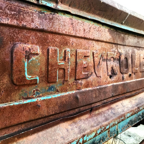 Chevrolet Farm Truck Tailgate Photo Printable Download Rustic Americana Photography