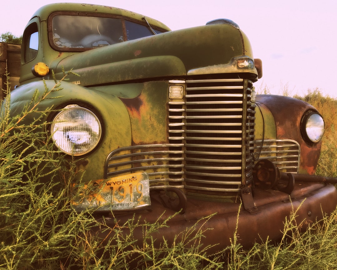 Farm Truck in Field Printable Download Photography Rustic Home Decor - Etsy