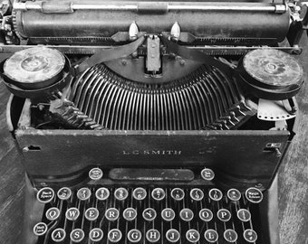 Typewriter Zwart-wit afdrukbare Download Mid Century Fotografie
