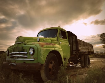 Green International Farm Truck Printable Download Rustic Americana Photography