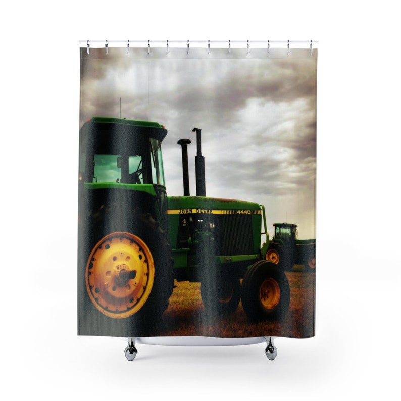 John Deere Tractor Shower Curtain Rustic Bathroom Country Etsy Canada