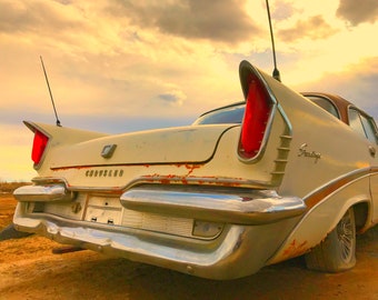 Chrysler Saratoga Sunset Printable Download Rustieke Americana Fotografie