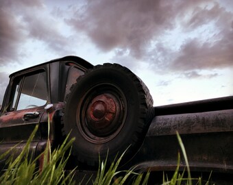 Oude Chevy Farm Truck Afdrukbare Download Rustieke Americana Fotografie