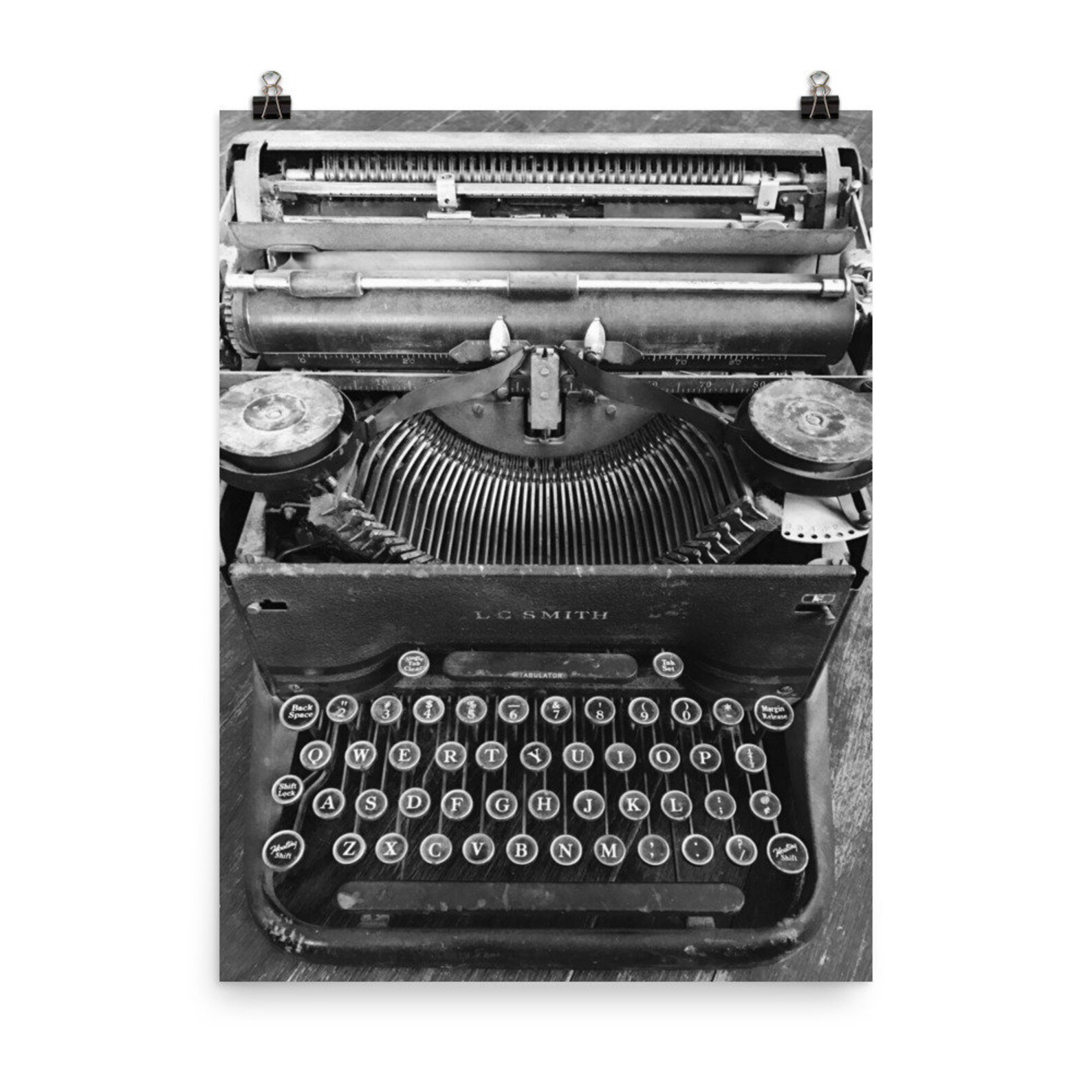 Vintage Typewriter Poster Mid Century Wall Decor Writer Gift Etsy